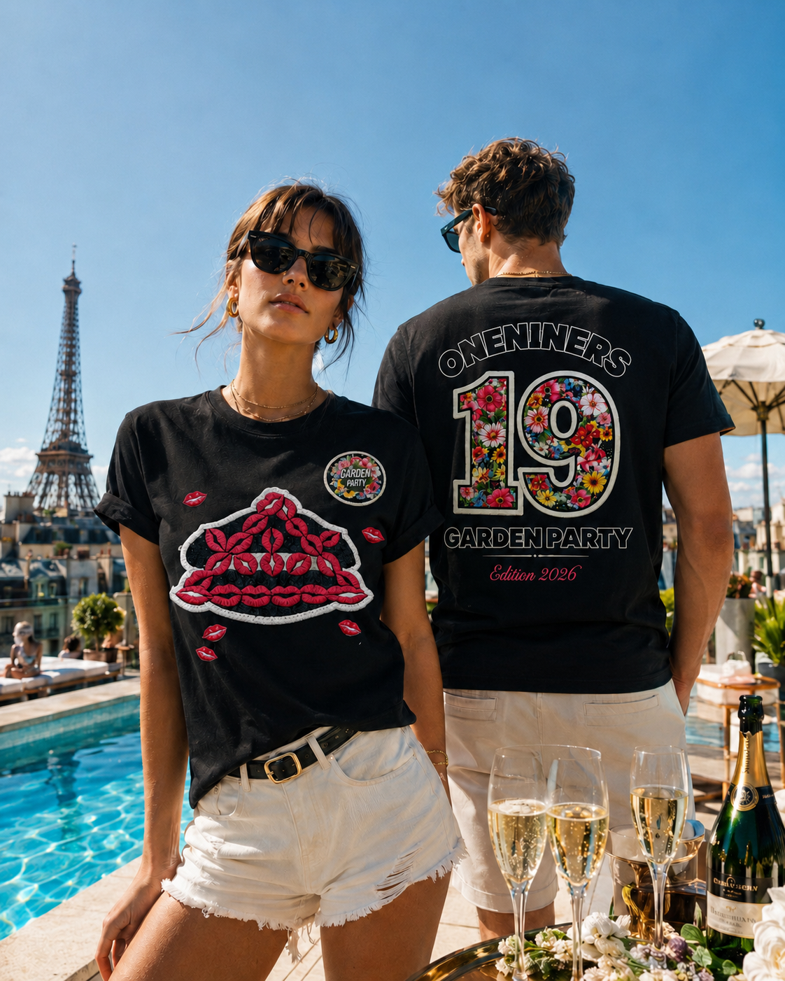 ONENINERS x GARDEN PARTY T-shirt noir Edition limitée 2026
