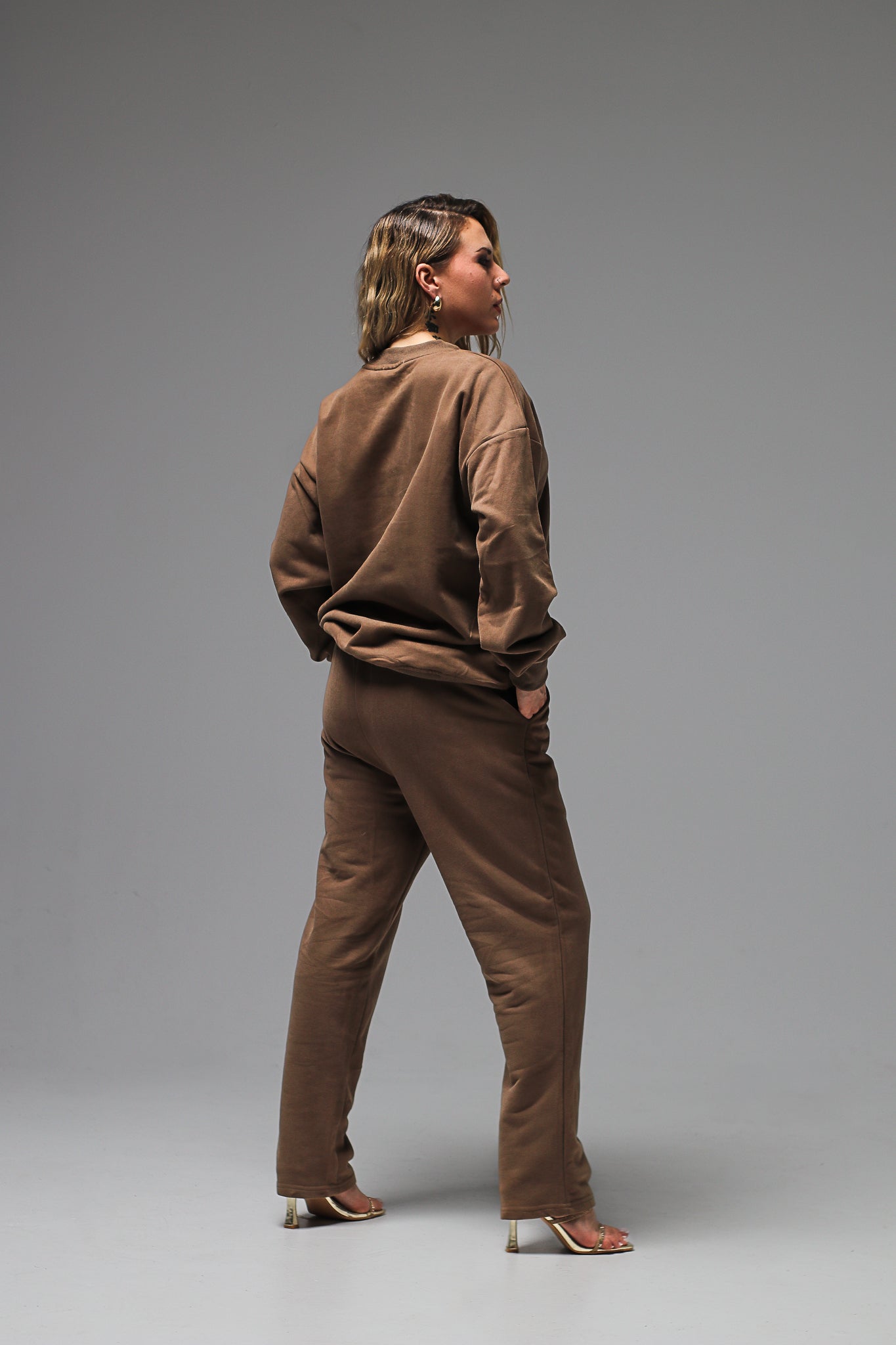 Pantalon jogging marron
