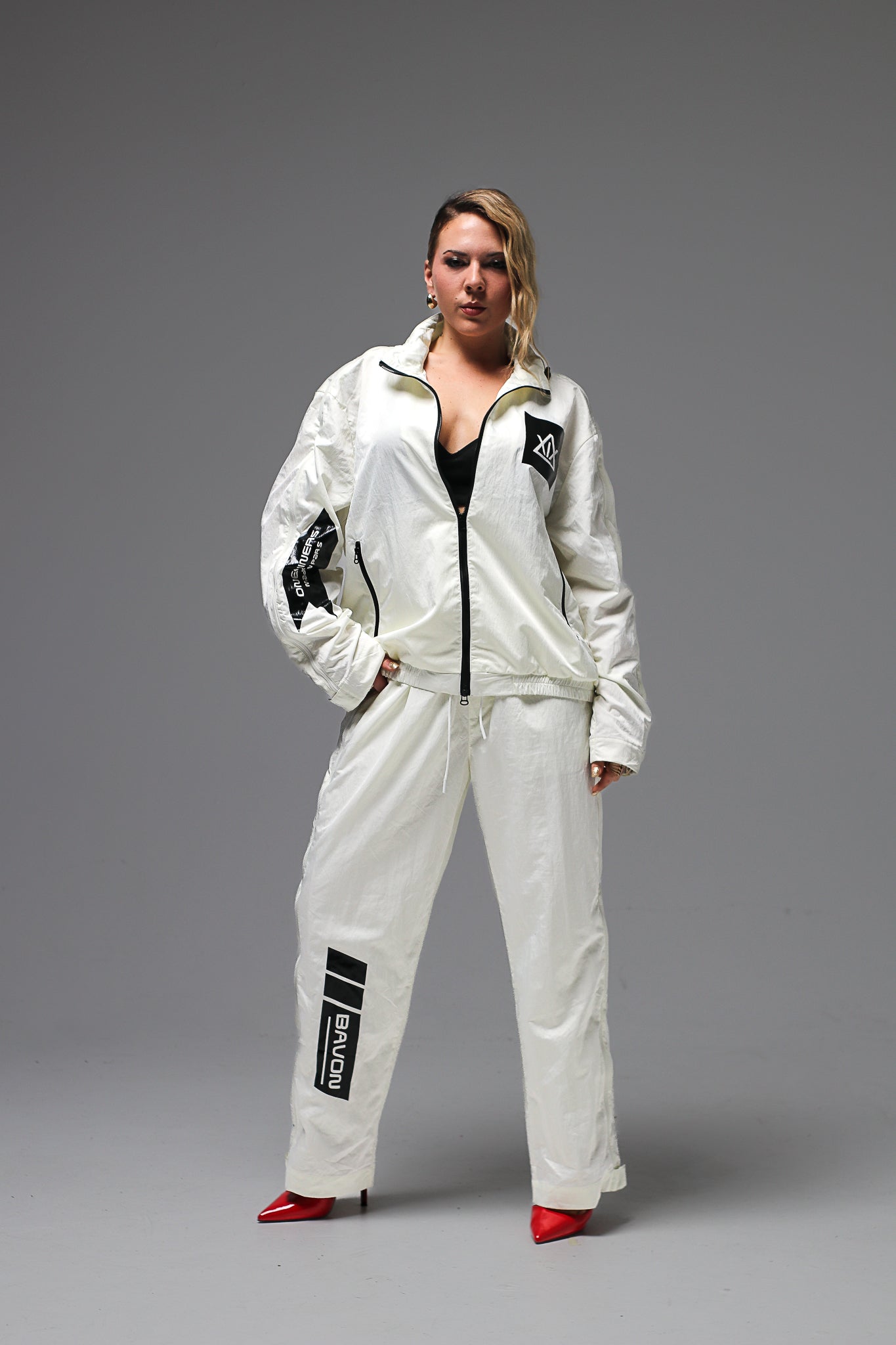 Pantalon zippé white BAVON