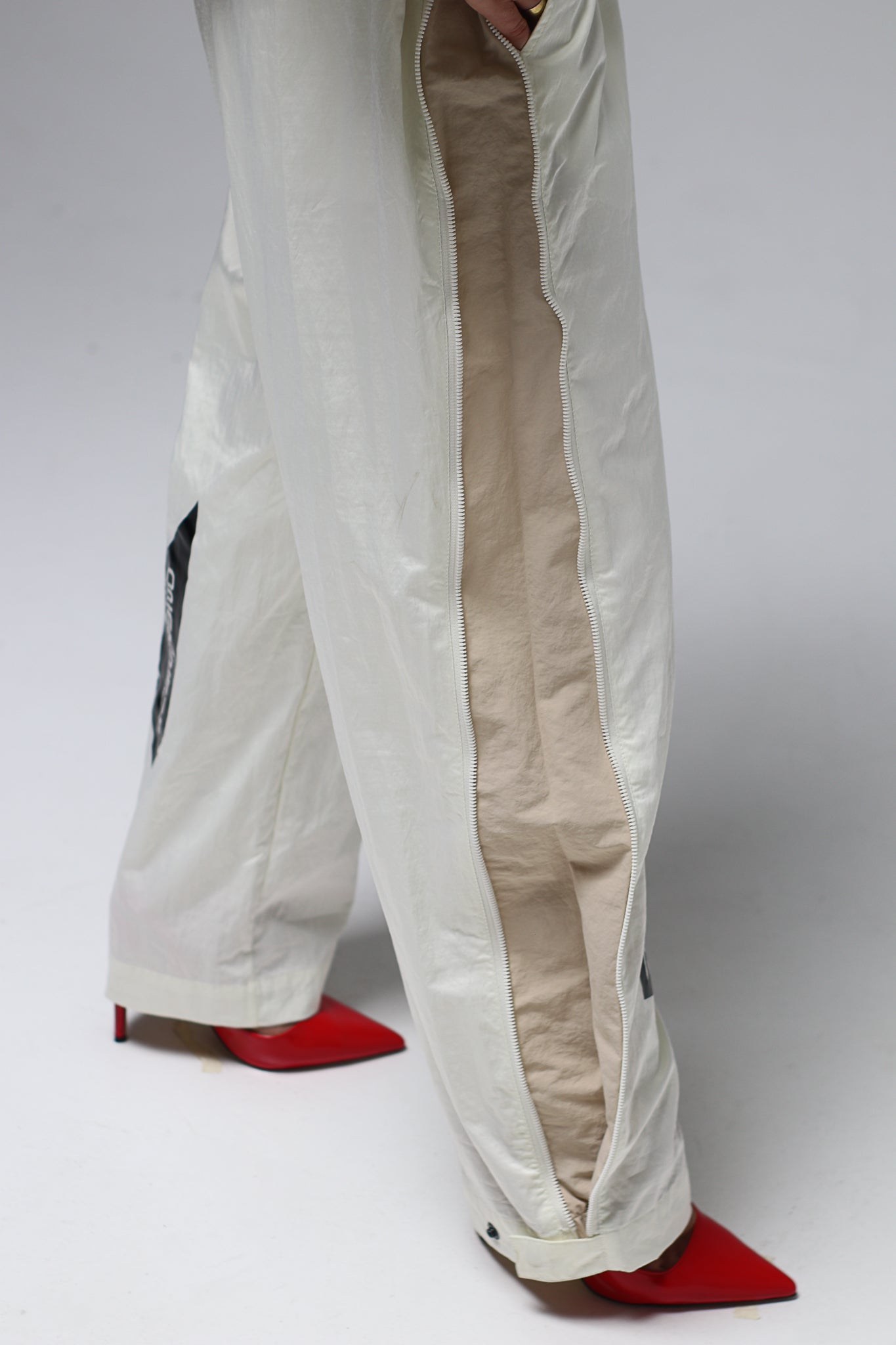 Pantalon zippé white BAVON