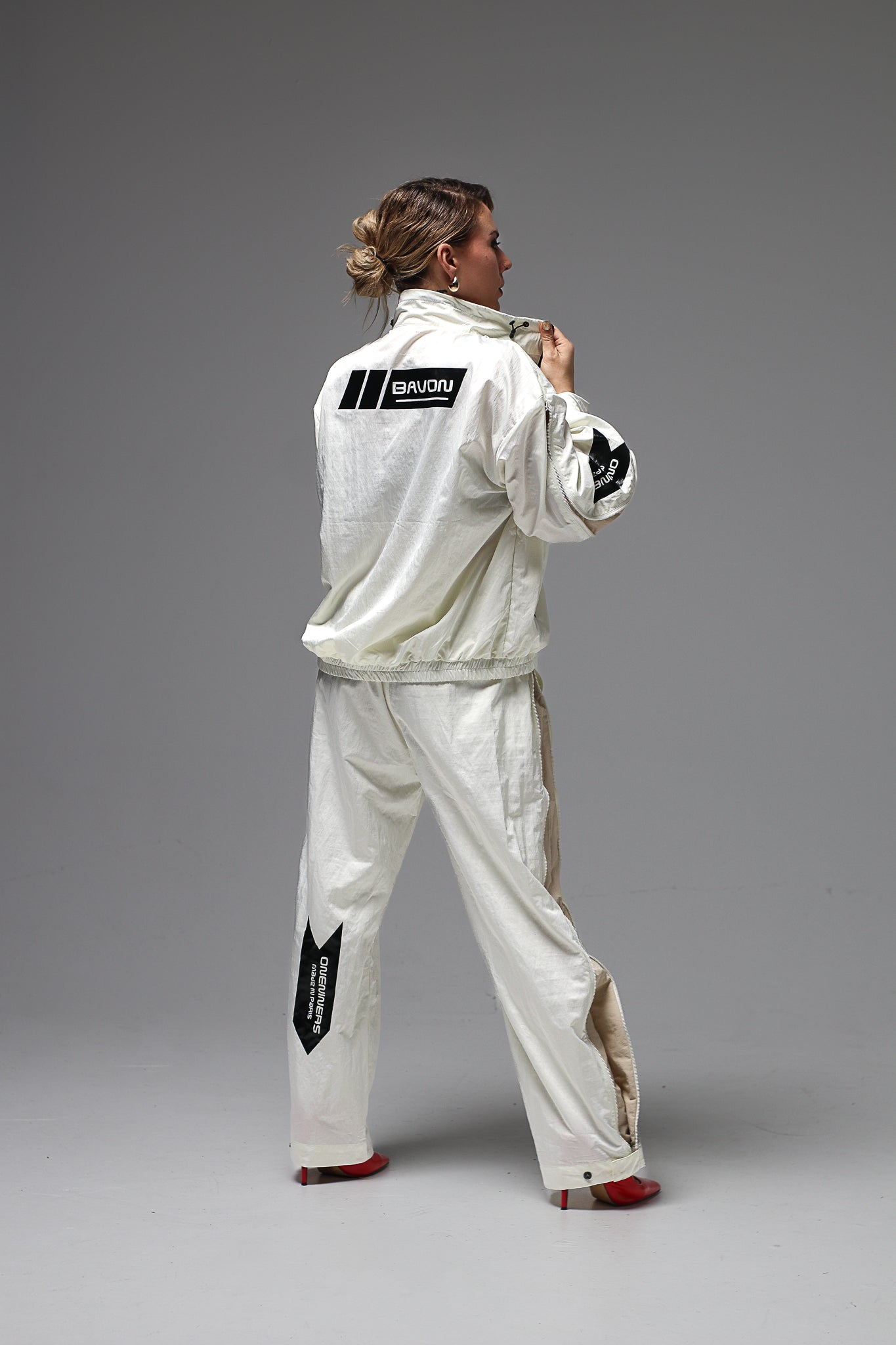 Pantalon zippé white BAVON