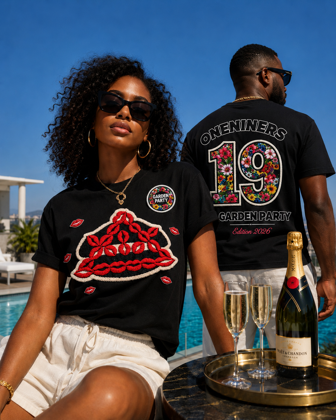 ONENINERS x GARDEN PARTY T-shirt noir Edition limitée 2026