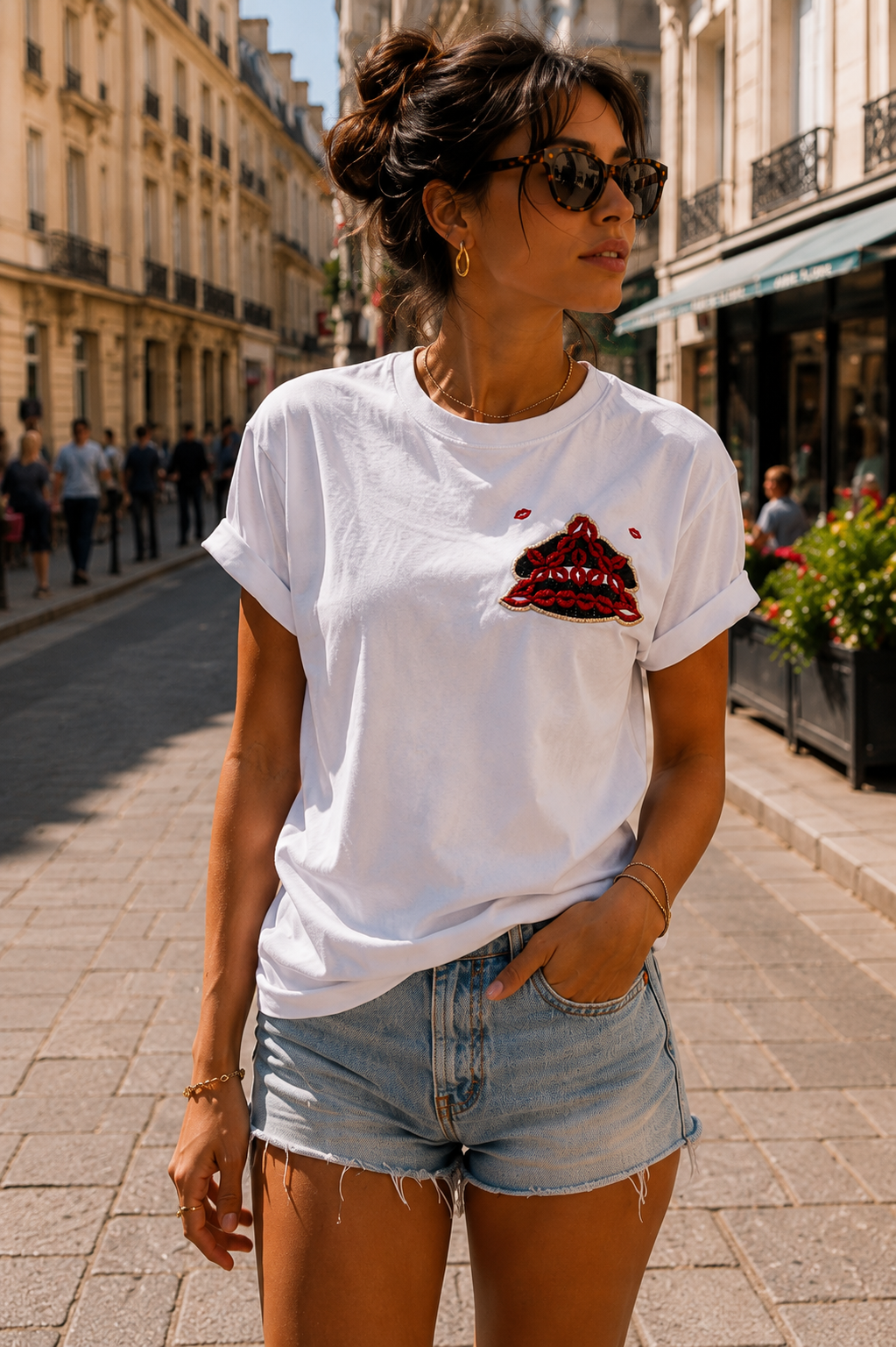 T-Shirt blanc Oneniners Lips édition limitée