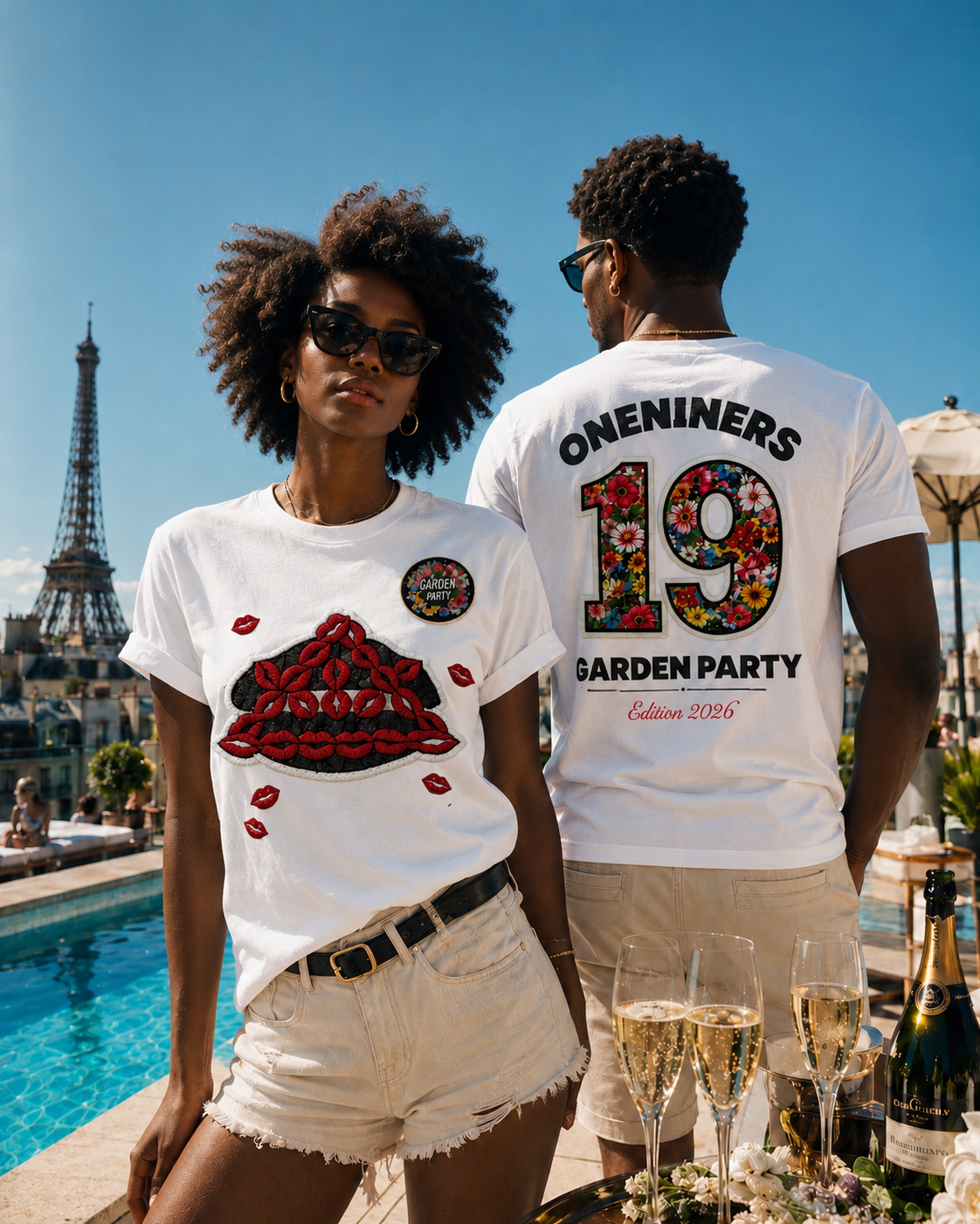 T-SHIRT ONENINERS x GARDEN PARTY Blanc édition limitée 2026