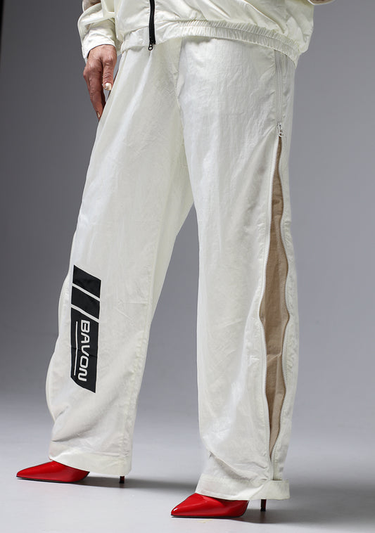 Pantalon zippé white BAVON