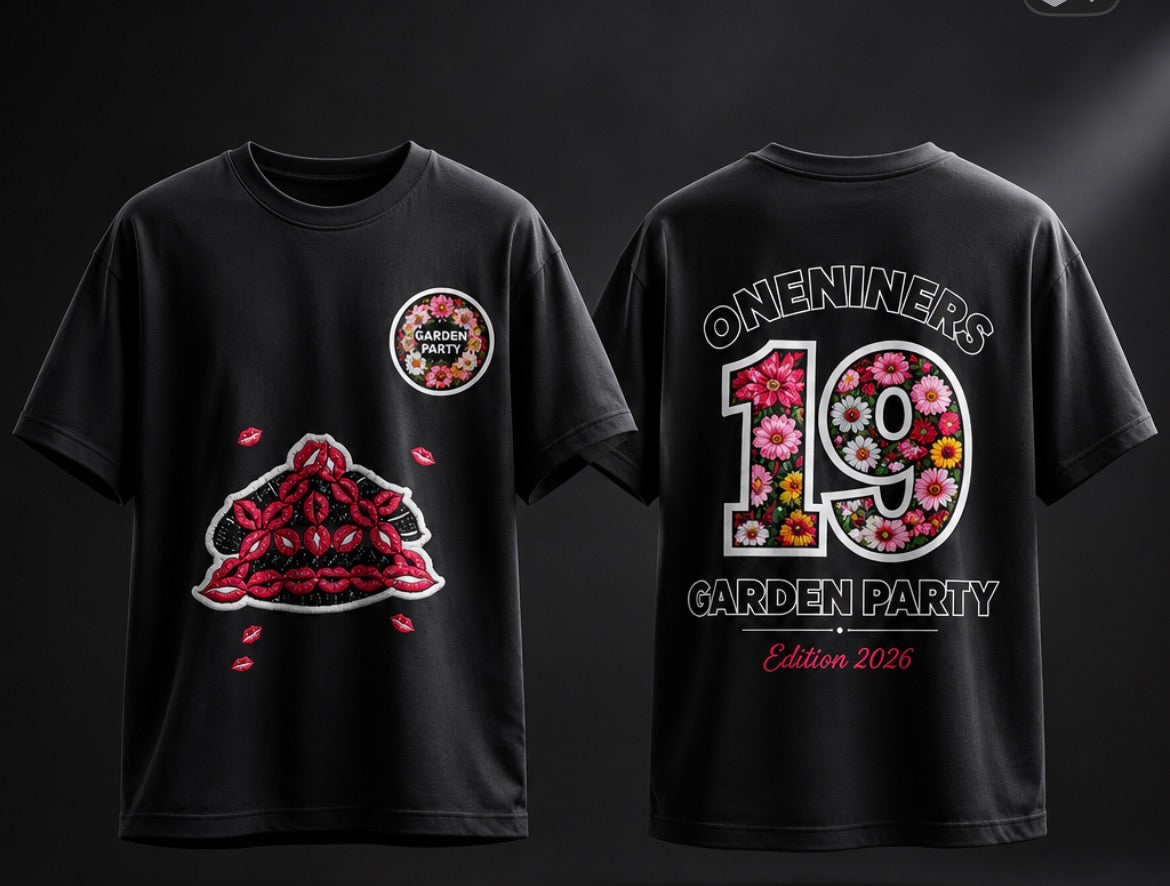 ONENINERS x GARDEN PARTY T-shirt noir Edition limitée 2026
